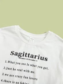 SHEIN Girls Slogan Graphic Tee - White - View 3