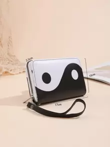 Ví khóa kéo, Ví tiền xu ngắn cho nữ, Giá đựng thẻ màu đen mỏng di động, Tiền, Tiền mặt cho nhân viên văn phòng, Dành cho nữ, Dành cho nữ Đại học, Công việc, Kinh doanh, Đi làm, Văn phòng, Kỷ niệm, Dành cho cặp đôi, Làm quà tặng sinh nhật, Quà tặng ngày lễ tình nhân, Quà tặng - Đen và trắng - Xem 7