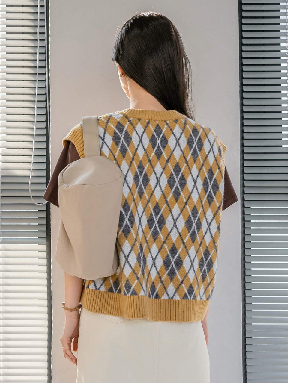 Argyle Pattern Sweater Vest