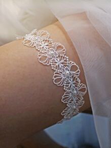 Faux Pearl Detail Bridal Thigh Belt Garter Valentine's Day Valentines