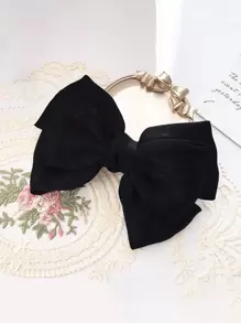 Bow Knot Hair Clip - Black - View 1