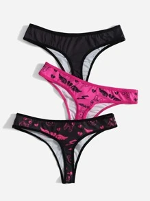 ROMWE Anime Women Panties Kartun - MultiWarna - View 2