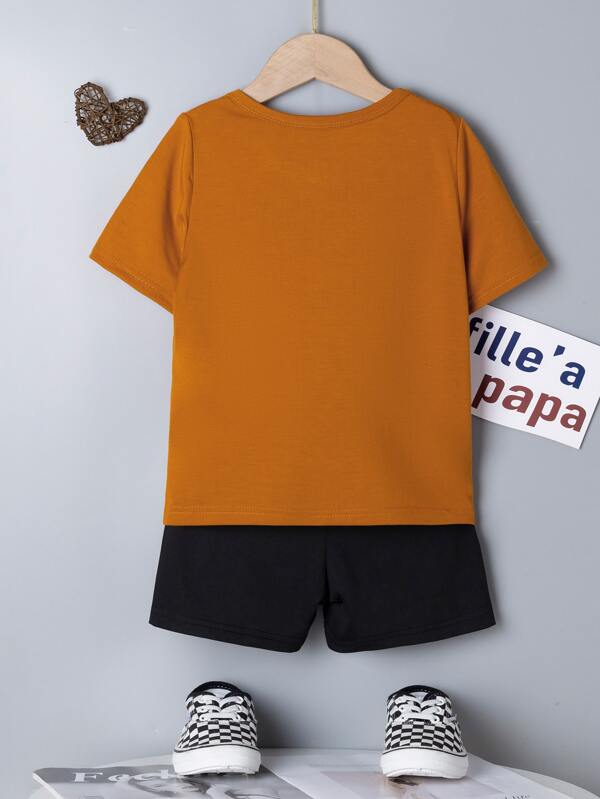 SHEIN Kids EVRYDAY Toddler Boys Striped Tee & Shorts SHEIN USA