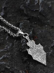 Đàn ông Rồng Trang trí Mũi tên Quyến rũ Vòng cổ - Màu Bạc Cổ - Xem 2