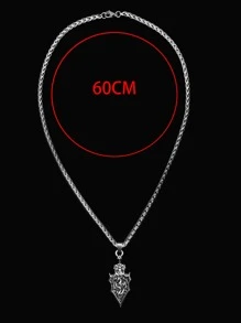 Đàn ông Rồng Trang trí Mũi tên Quyến rũ Vòng cổ - Màu Bạc Cổ - Xem 4