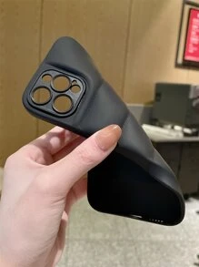 Plain Puffer Phone Case - Black - View 2