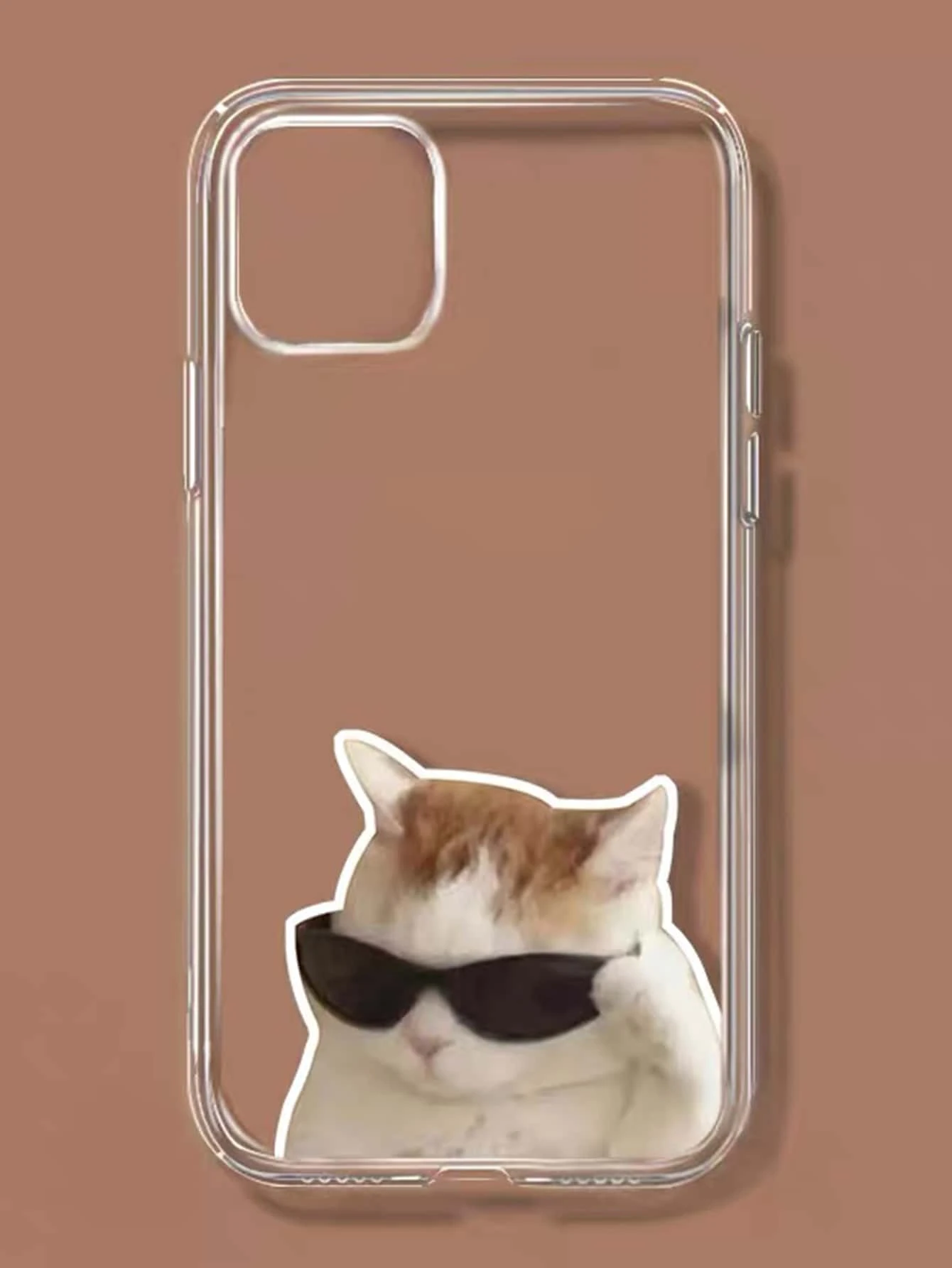 Cool Cat Clear Phone Case - Multicolor - View 1