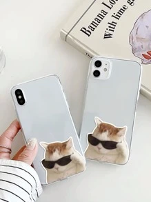Cool Cat Clear Phone Case - Multicolor - View 2