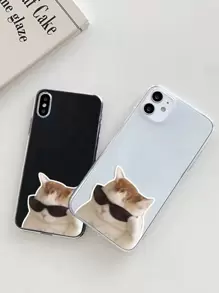 Cool Cat Clear Phone Case - Multicolor - View 4