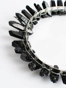 1 件天然水晶黑月亮设计发带派对头带万圣节 - 黑色 - 查看 2