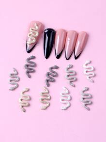 TSZS 10入組蛇形美甲飾品 - 彩色 - 查看 1