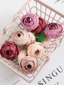 10 件人造玫瑰、玫瑰花头、假花头，适用于 DIY 婚礼花束、假植物、秋季装饰、房间、书桌、花园装饰、房间装饰用品、情人节、礼物 - 彩色 - 查看 2