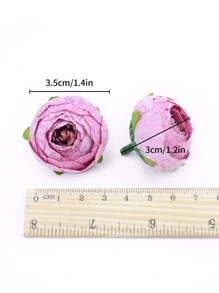 10 件人造玫瑰、玫瑰花头、假花头，适用于 DIY 婚礼花束、假植物、秋季装饰、房间、书桌、花园装饰、房间装饰用品、情人节、礼物 - 彩色 - 查看 5