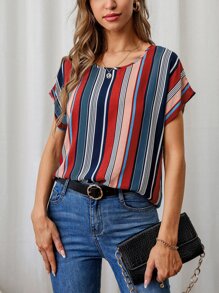 EMERY ROSE Áo sơ mi nữ Sọc Giải trí - Nhiều màu - Xem 3