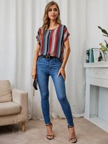 EMERY ROSE Áo sơ mi nữ Sọc Giải trí - Nhiều màu - Xem 4