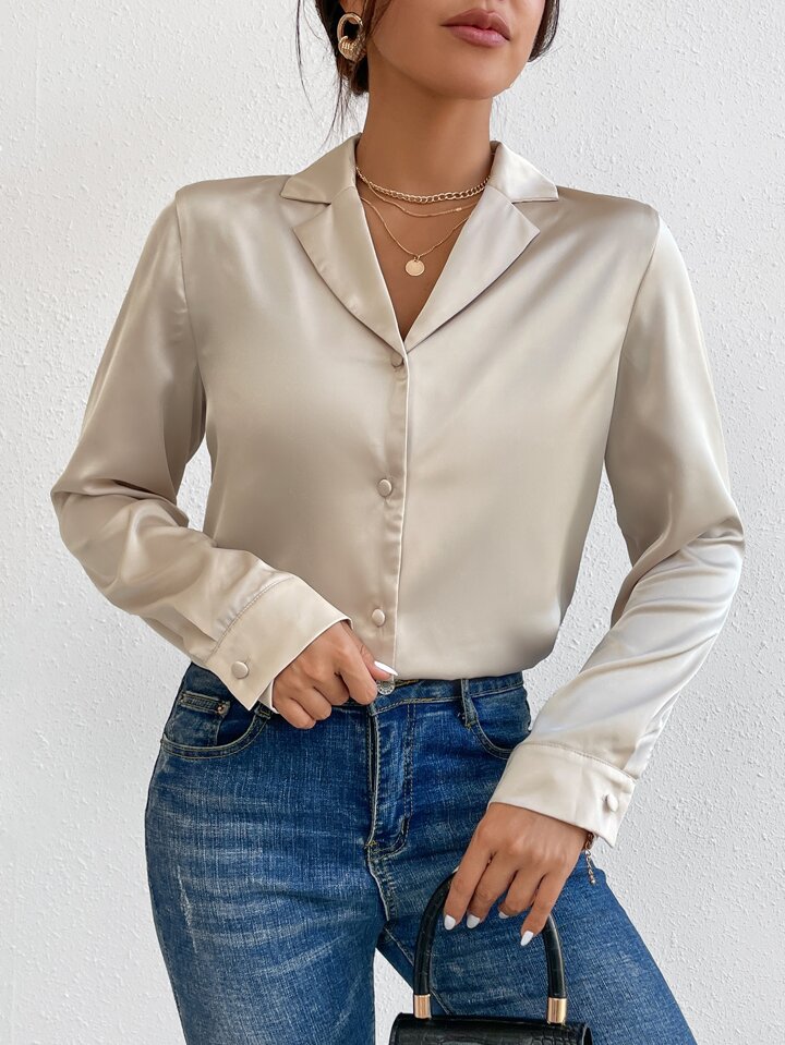blusa satin outfit