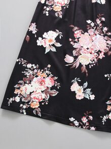 Đầm bé gái viền lá sen Thắt nút Hoa Ăn mặc đẹp - màu đen - Xem 5