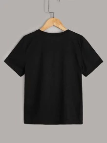 SHEIN Conjunto de 3 piezas de camiseta de manga corta con cuello redondo para niño pre-adolescente, ropa casual básica para uso diario de verano - Multicolor - Ver 8