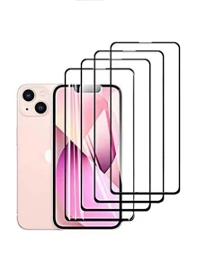 4pcs Scratch Resistance Tempered Film Compatible With iPhone 15/15Pro/15Plus/15Promax - Clear - View 1