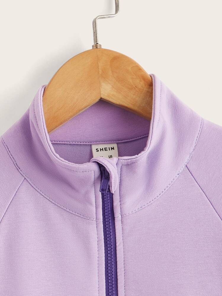 Toddler Girls Chevron Panel Raglan Sleeve Jacket