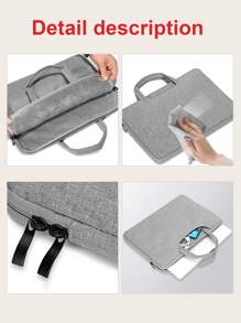 Túi đựng máy tính xách tay, Túi đựng tài liệu siêu mỏng và bền/Túi bảo vệ máy tính xách tay/Túi xách tay đa chức năng, Tương thích với Macbook Pro 13 inch, Máy tính xách tay/máy tính xách tay siêu mỏng - Hồng - Xem 4