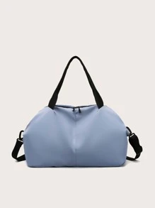 Minimalist Double Zipper Dry And Wet Separation Bag - Blue - View 1