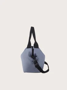 Minimalist Double Zipper Dry And Wet Separation Bag - Blue - View 3