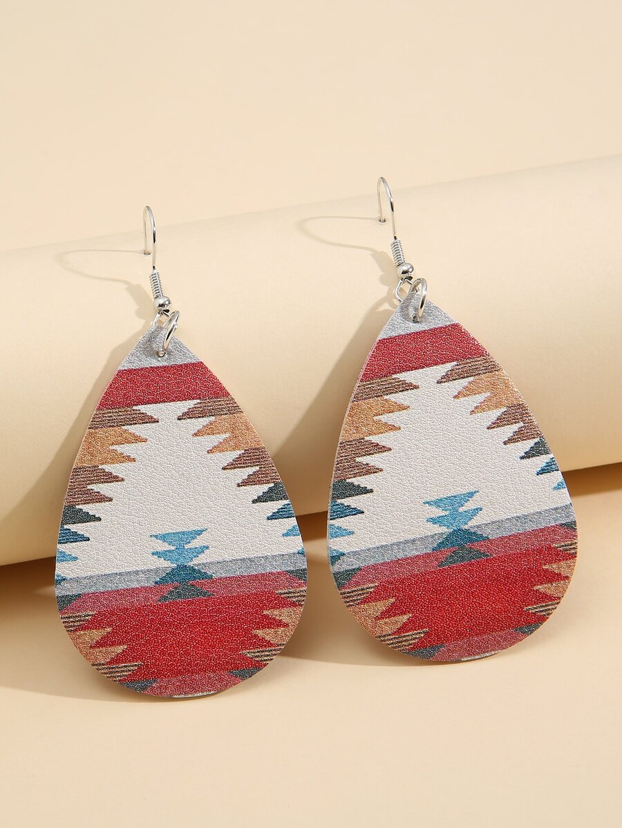 EMERY ROSE Geometric Drop Earrings - Multicolor - View 1