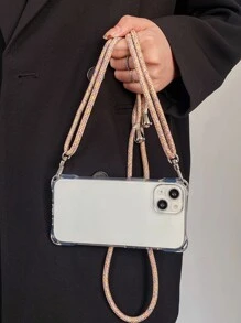 防震保险杠外壳带挂环 + 黄色彩虹鞋带挂绳，兼容 16 Pro Max/16 Plus/16 Pro/16/15/14/13/12/11/16E/ 17/17 Pro/17 Air/17 Pro Max - 彩色 - 查看 2