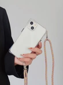 防震保险杠外壳带挂环 + 黄色彩虹鞋带挂绳，兼容 16 Pro Max/16 Plus/16 Pro/16/15/14/13/12/11/16E/ 17/17 Pro/17 Air/17 Pro Max - 彩色 - 查看 4