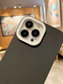 Apple 2pcs Black TPU + Acrylic White Lens Ring + 0.6mm Thick Black Silver Crossbody Cord Phone Case Compatible With Iphone 16/IPhone 16 Pro/IPhone 16 Pro Max/IPhone 16 PLUS/15/14/12/13/11 - Black - View 5