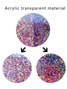 1入組月亮形狀亮片裝飾汽車杯墊 - 彩色 - 查看 8
