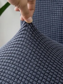 1pc Jacquard Fabric Chair Cover Universal Size Chair Covers Seat Slipcovers For Dining Room Home Decor - Dark Grey - View 4