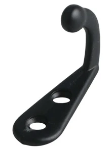 10 piezas Gancho mural de metal - Negro - Ver 3