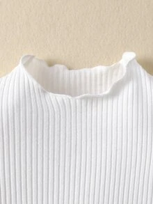 Baby Girl 3pcs Lettuce Trim Tee - Multicolor - View 3