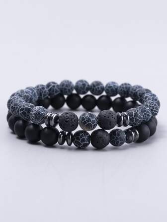 2入組男士串珠手鏈