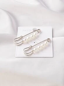 Gói 7 chiếc ghim trang trí bằng ngọc trai giả ngọc trai - Vàng - Xem 3