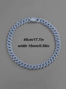 Men Rhinestone Chain Necklace