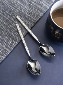 2 cái thìa thép không gỉ - Bạc - Xem 2