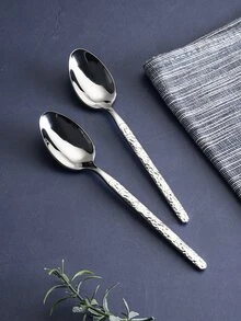 2 cái thìa thép không gỉ - Bạc - Xem 5