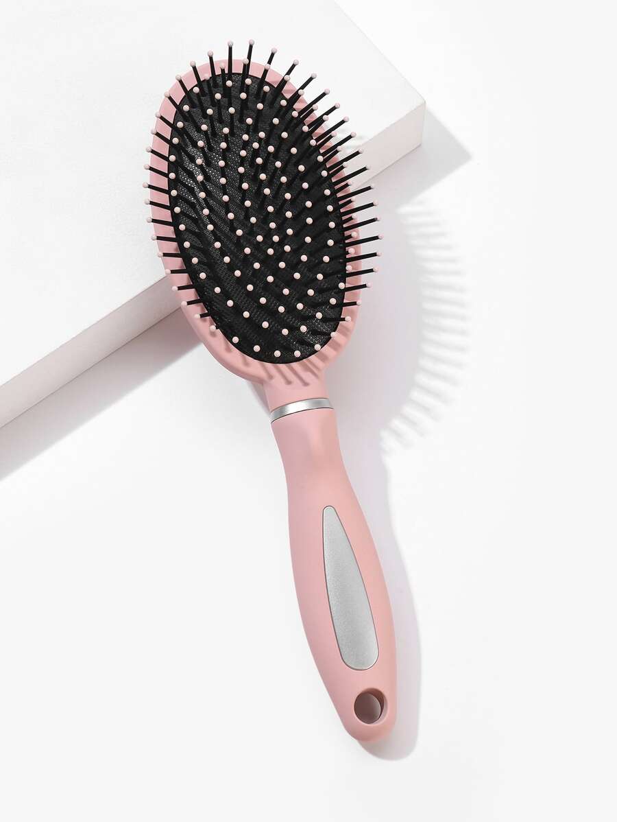 防滑垫发刷 1 件中号塑料经典椭圆形可水洗长柄干湿两用发梳 适合女性妈妈妻子姐妹青少年女朋友 适合所有发质、返校、旅行度假必备品、女士发饰