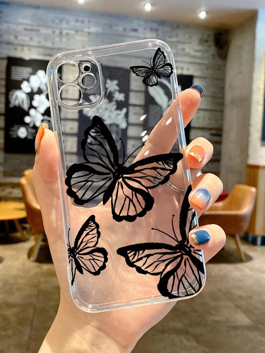 Ốp điện thoại trong suốt họa tiết bướm, phiên bản quốc tế, không phải phiên bản nội địa. - Nhiều màu - Xem 1