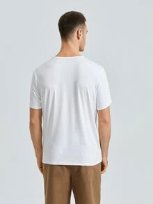 Manfinity Tops Nam Nhiệt đới Giải trí - trắng - Xem 2