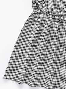 Đầm Gái Xù Kẻ sọc Sẵn sàng - Đen và trắng - Xem 6