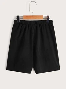 SHEIN Boys 2pcs Drawstring Waist Shorts - Multicolor - View 8
