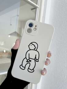 Hộp đựng điện thoại di động mô hình hoạt hình - Màu be - Xem 1