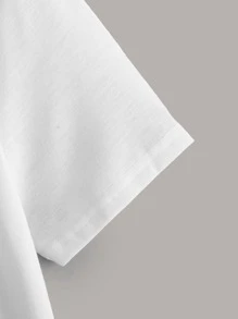 SHEIN Conjunto de 3 piezas de camiseta de manga corta con cuello redondo para niño pre-adolescente, ropa casual básica para uso diario de verano - Multicolor - Ver 9