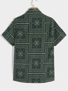 GENTILAND 男士佩斯利印花翻領襯衫