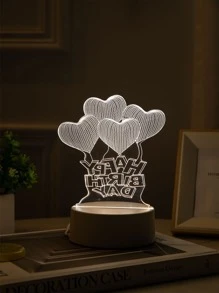 1 pieza Iluminación con corazón de cumpleaños - Multicolor - Ver 2