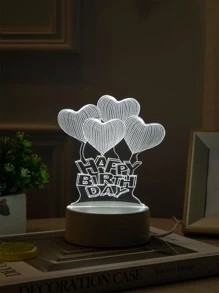 1 pieza Iluminación con corazón de cumpleaños - Multicolor - Ver 3